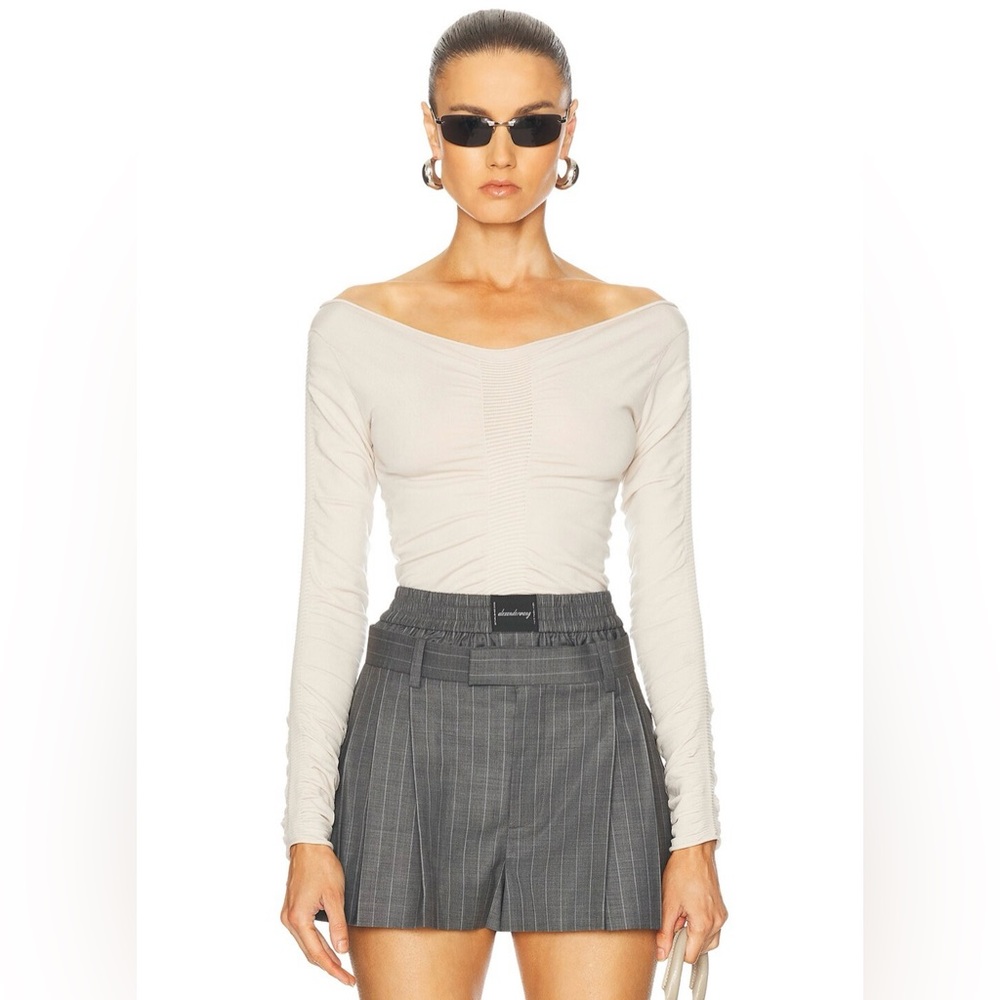 Alexander wang wide v neck pullover top